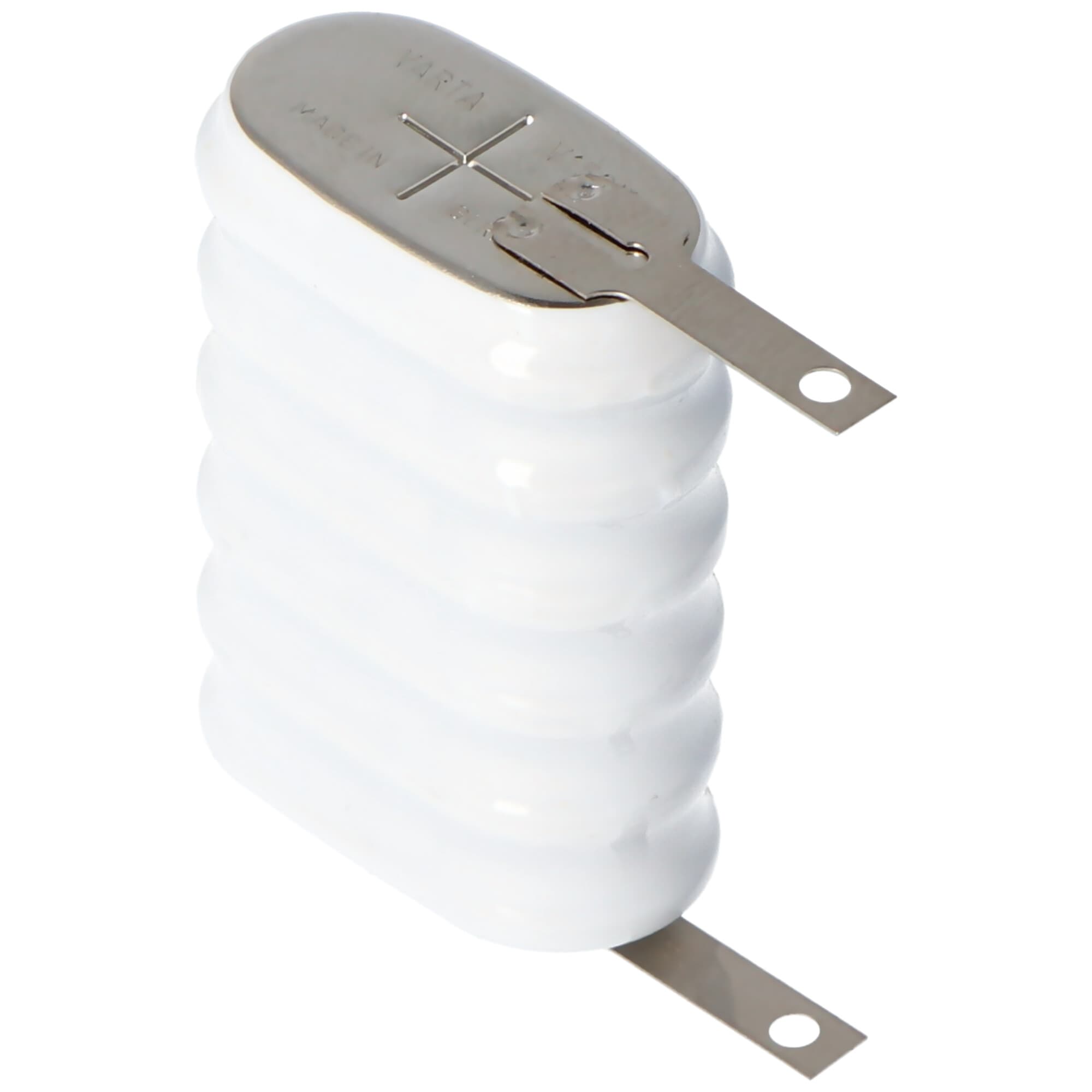 Pilier VARTA Pack de batteries 6 / V150H Pilier NiMH 6 de 7,2 volts 150 mAh avec étiquettes à souder en forme de U