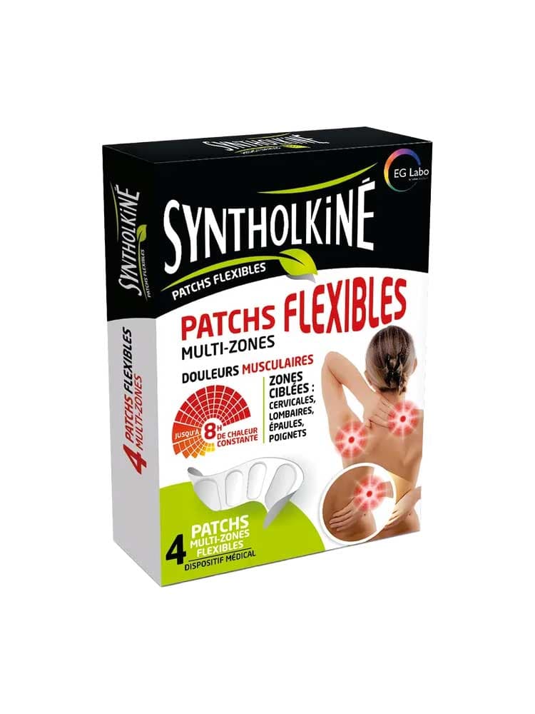 SyntholKiné Patch Flexibles Douleurs Musculaires Multi-Zones 4 Patchs Flexibles