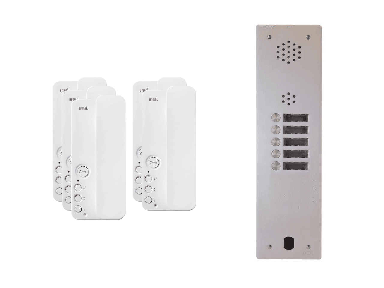 Kit interphone 1 rangée avec 5 combinés URMET Collectif