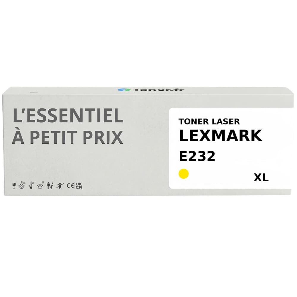 Toner compatible LEXMARK E232 Jaune